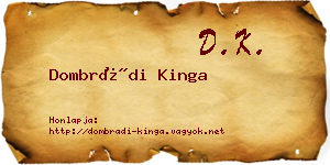 Dombrádi Kinga névjegykártya