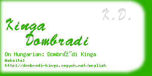 kinga dombradi business card